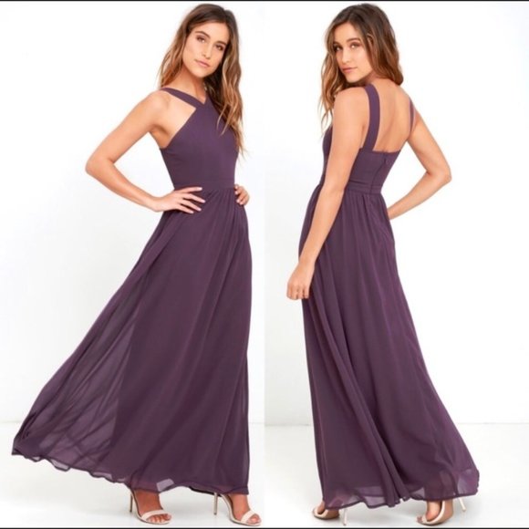 Lulus Air of Romance Dusty Purple Maxi Dress. - Picture 5 of 15